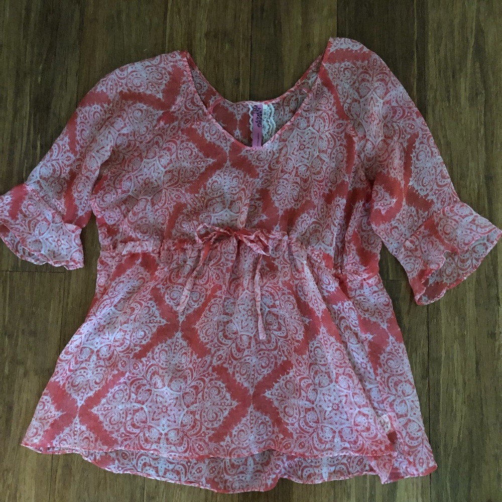 Baby doll top in 100% silk